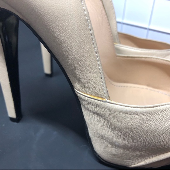 Nando Muzi - Nude Leather Platform Heels with Crystal Detail - Size 7 - Picture 6 of 9